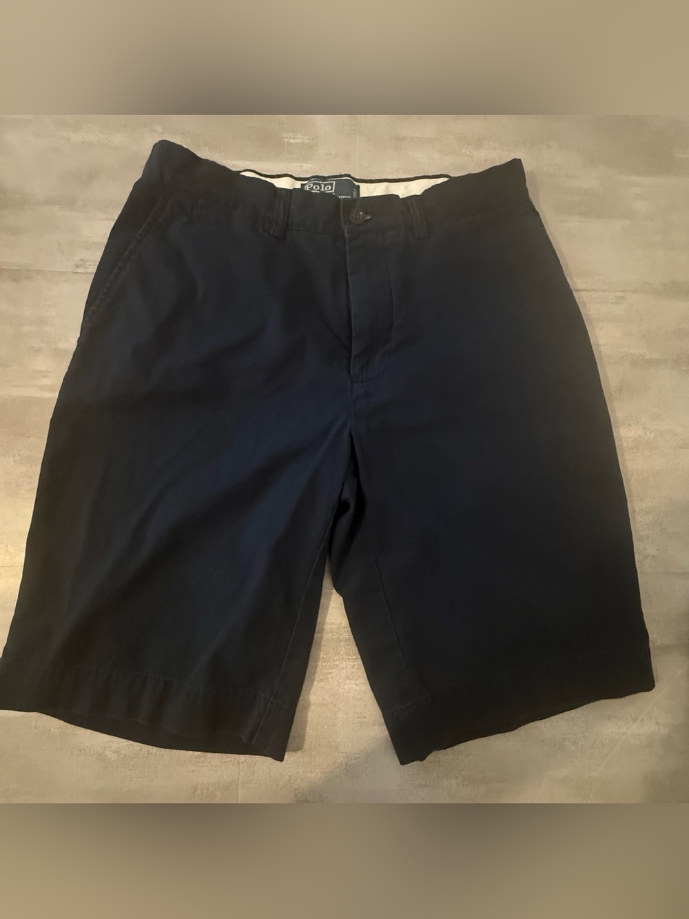 Polo Ralph Lauren Navy Chino Shorts Men’s Size 30 Flat Front Cotton
